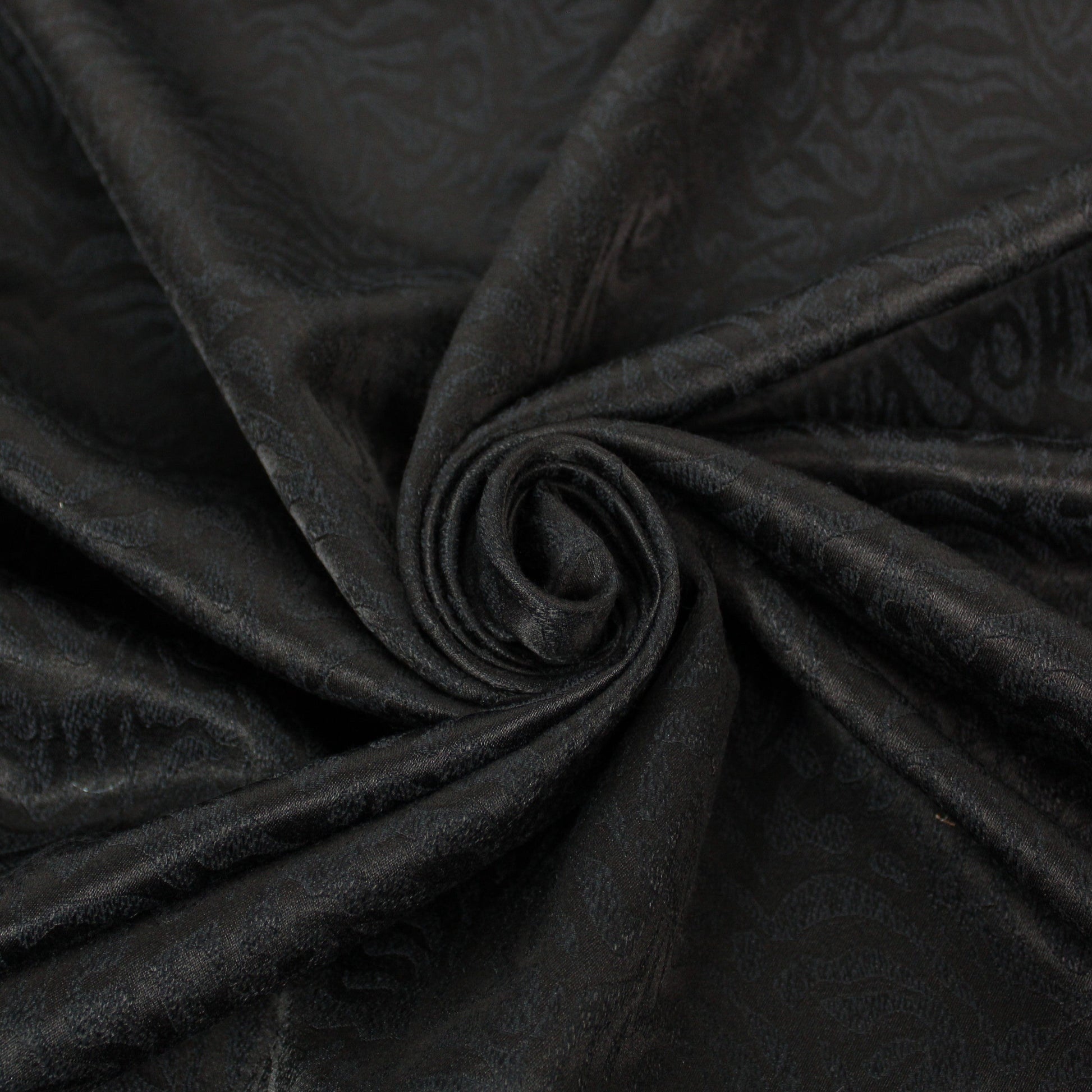 Tissu coton et soie - motif zébré - noir - photo 1/4 | So Tissus