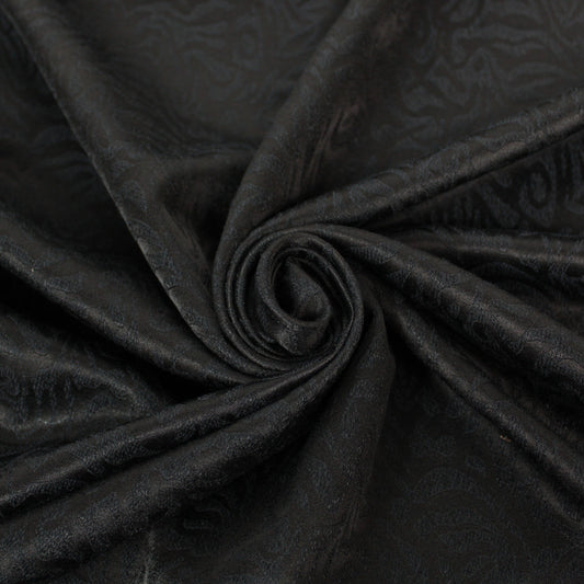 Tissu coton et soie - motif zébré - noir - photo 1/4 | So Tissus