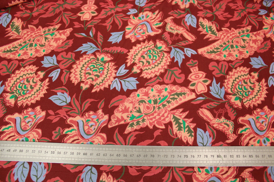 Tissu voile de coton - imprimé vintage