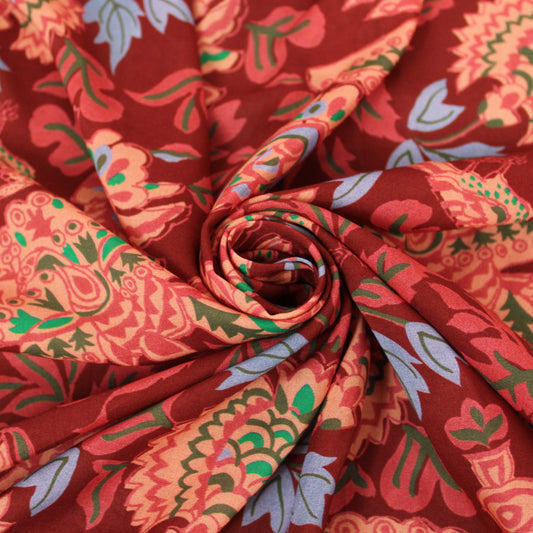 Tissu voile de coton - imprimé vintage - photo 1/4 | So Tissus
