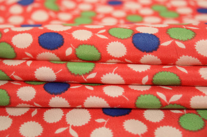 Tissu crêpe - imprimé fruit abstrait - corail - photo 2/4 | So Tissus