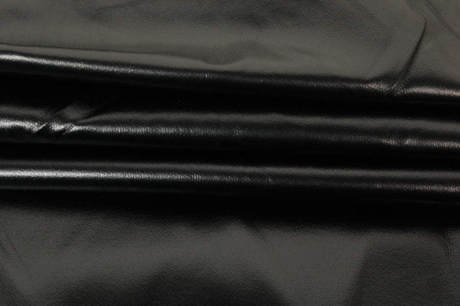Tissu technique imperméable - simili cuir - noir
