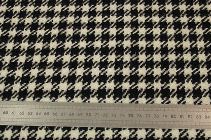Tissu lainage pied de poule - noir et blanc - photo 4/4 | So Tissus