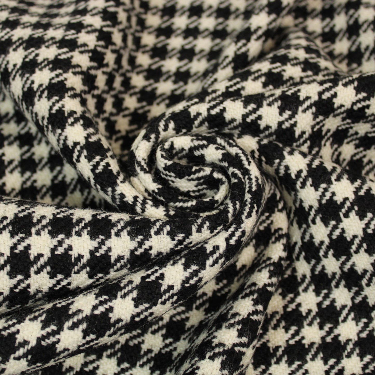 Tissu lainage pied de poule - noir et blanc - photo 1/4 | So Tissus
