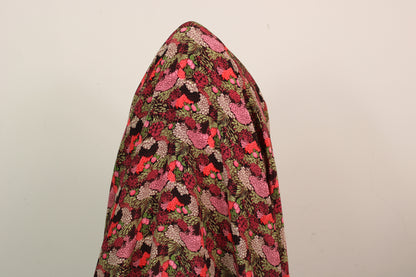 Tissu crêpe de chine 100% soie - imprimé bosquet fleuri - ton rose - photo 3/4 | So Tissus