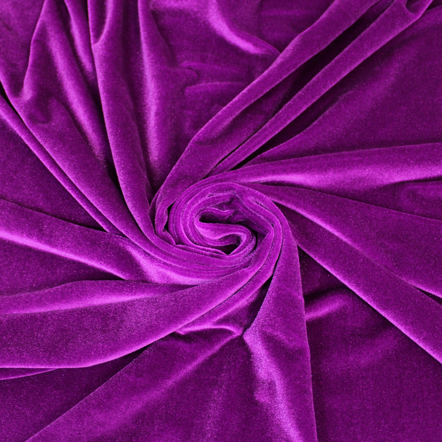 Tissu maille velours lisse - magenta