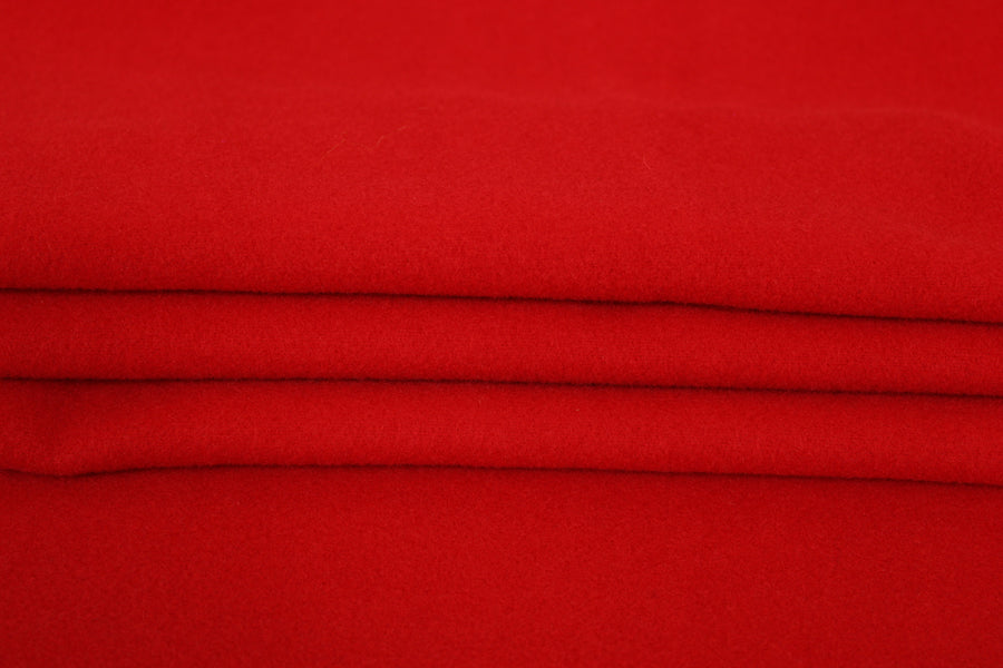 Tissu drap de laine - rouge
