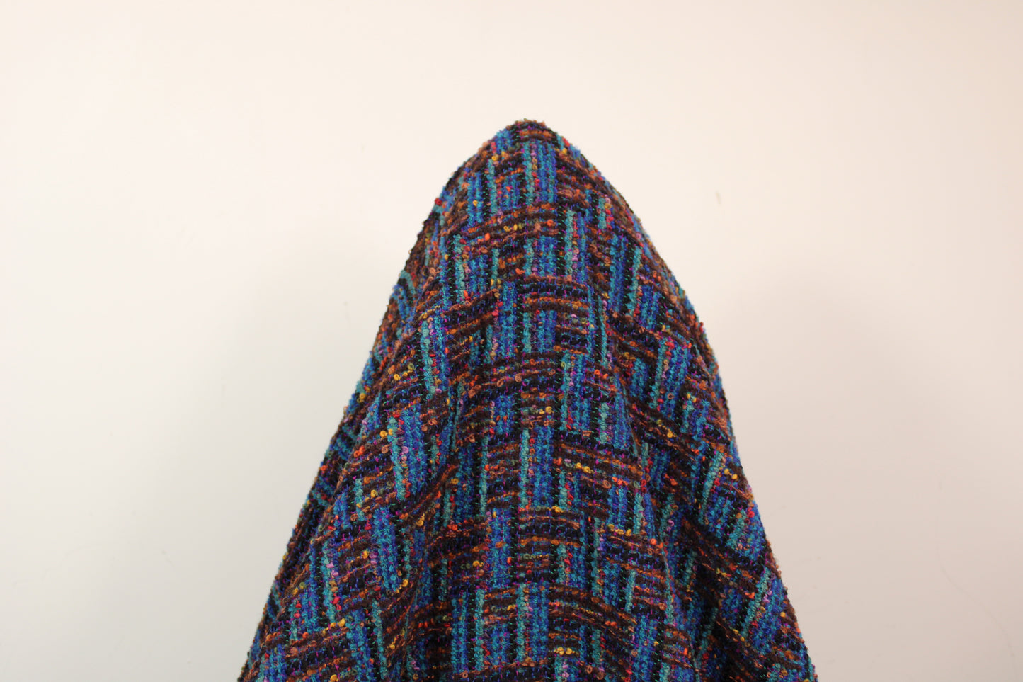 Tissu tweed de laine - ton bleu nuit - photo 3/4 | So Tissus