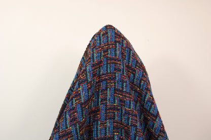 Tissu tweed de laine - ton bleu nuit - photo 3/4 | So Tissus