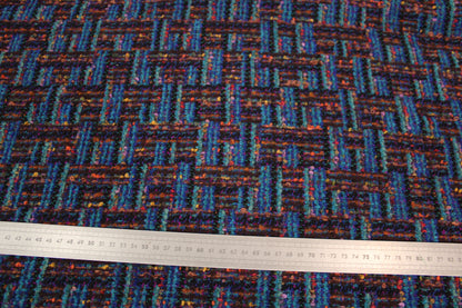 Tissu tweed de laine - ton bleu nuit - photo 4/4 | So Tissus