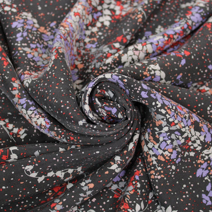 Tissu crêpe de soie lavé - imprimé tacheté - multicolore