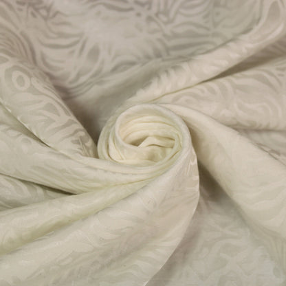 Tissu coton et soie - motif zébré - blanc - photo 1/3 | So Tissus