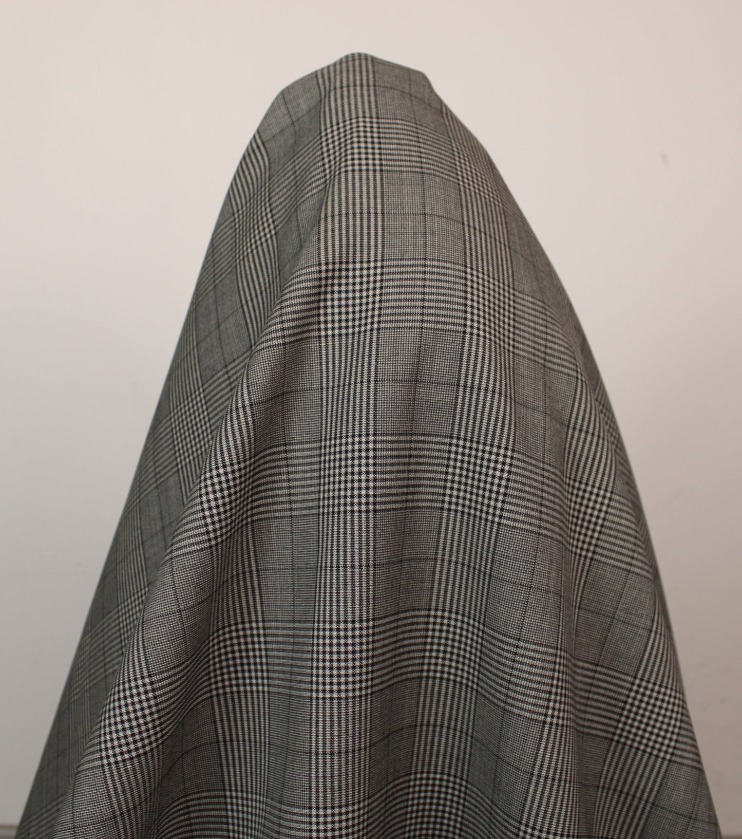 Tissu laine froide - prince de galles - ton gris - photo 3/4 | So Tissus