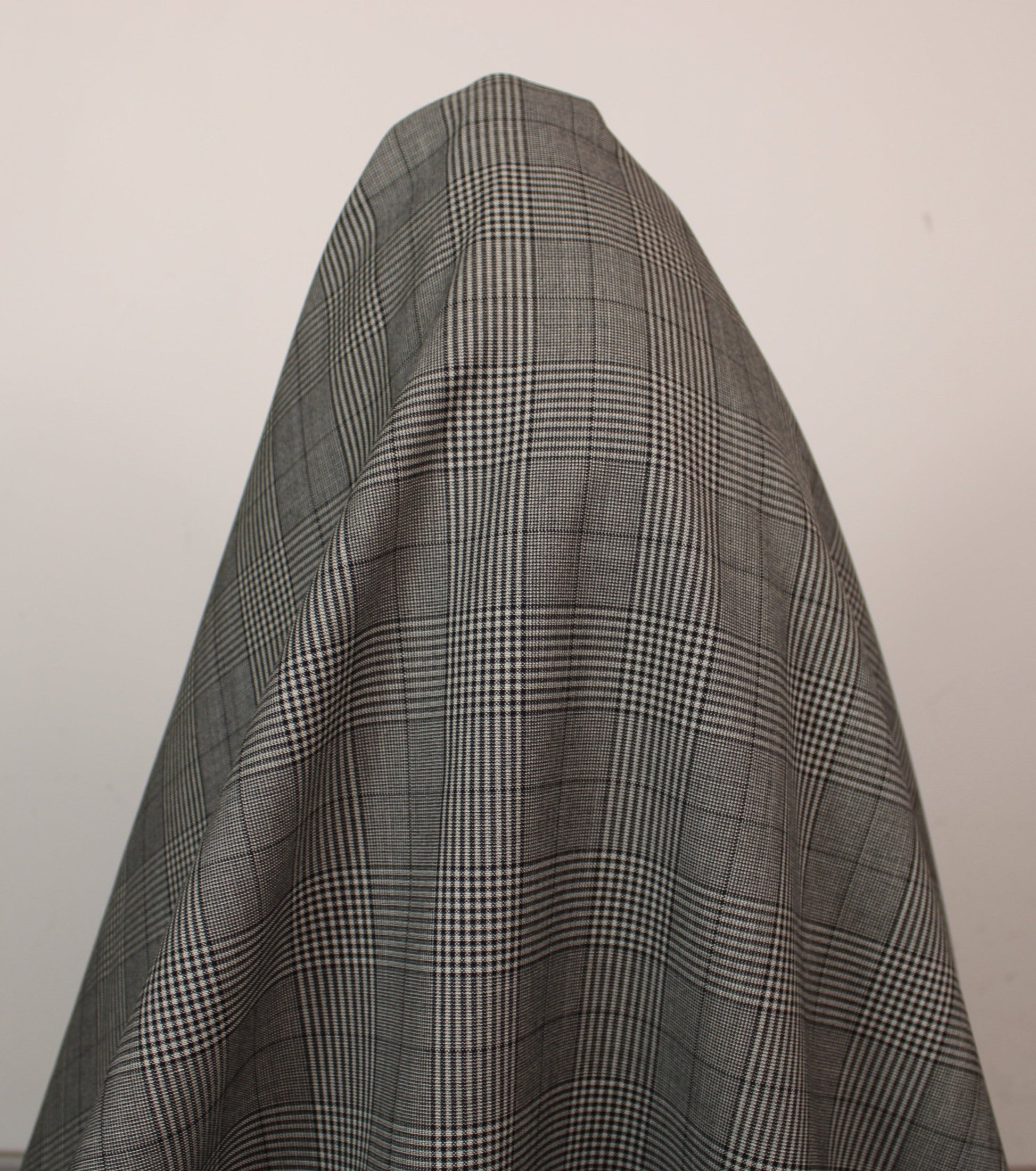 Tissu laine froide - prince de galles - ton gris - photo 3/4 | So Tissus