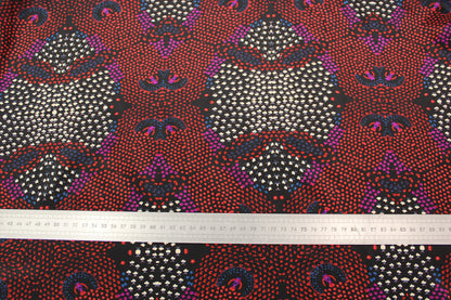 Tissu crêpe de chine 100% soie - imprimé tacheté - multicolore - photo 3/4 | So Tissus