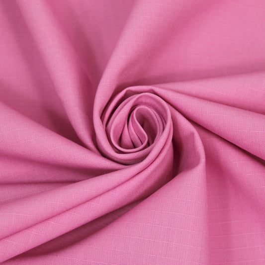 Tissu gabardine coton - à carreaux ton sur ton - rose - photo 1/4 | So Tissus