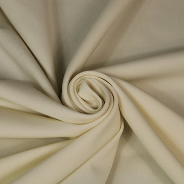 Tissu crêpe de laine stretch - ivoire