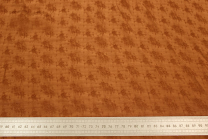 Tissu viscose - motif brodé - terracotta - photo 4/4 | So Tissus