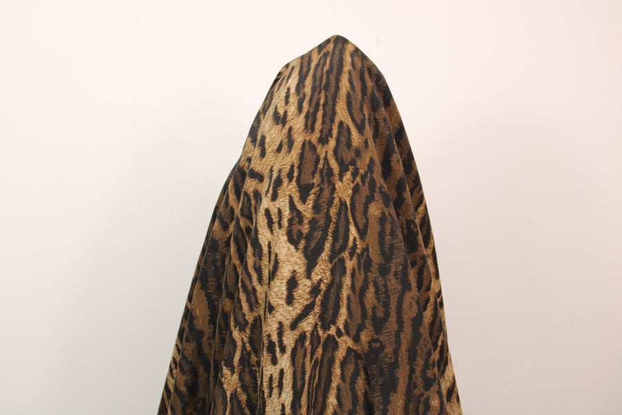 Tissu crêpe de chine 100% soie - imprimé léopard