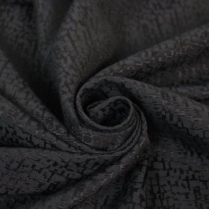 Tissu crêpe coton et soie texturé - noir - photo 1/4 | So Tissus