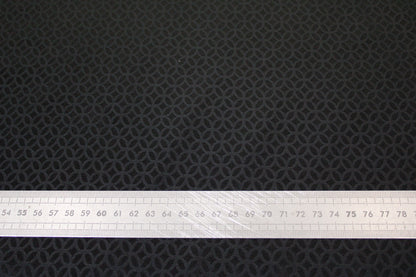 Tissu crêpe coton et soie - motif rosace - noir - photo 4/4 | So Tissus