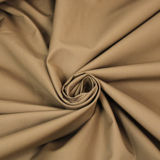 Tissu popeline coton - marron - photo 1/3 | So Tissus