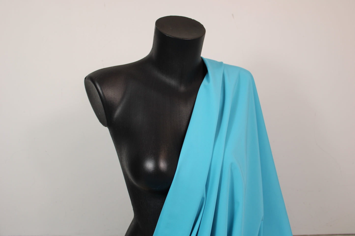 Tissu crepe stretch - turquoise - photo 3/4 | So Tissus