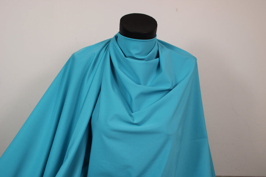 Tissu crepe stretch - turquoise