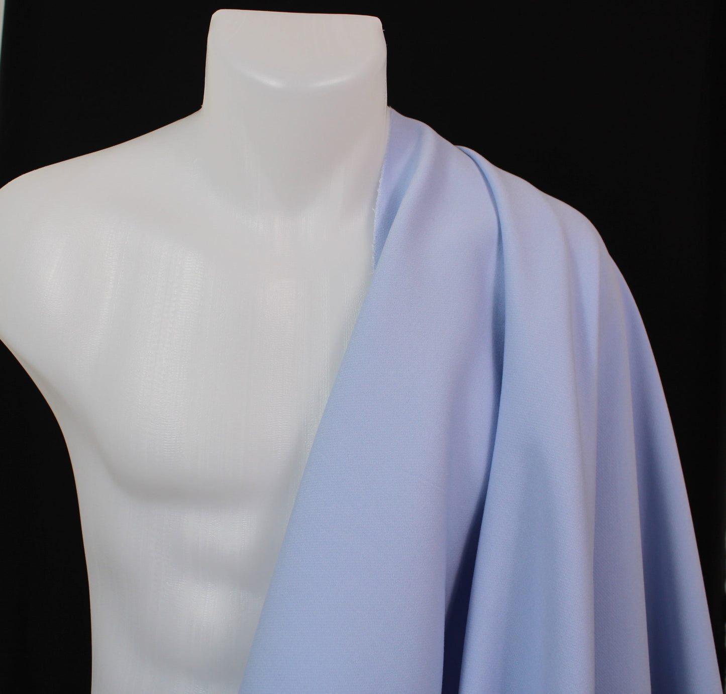 Tissu crêpe lourd - bleu ciel - photo 3/4 | So Tissus