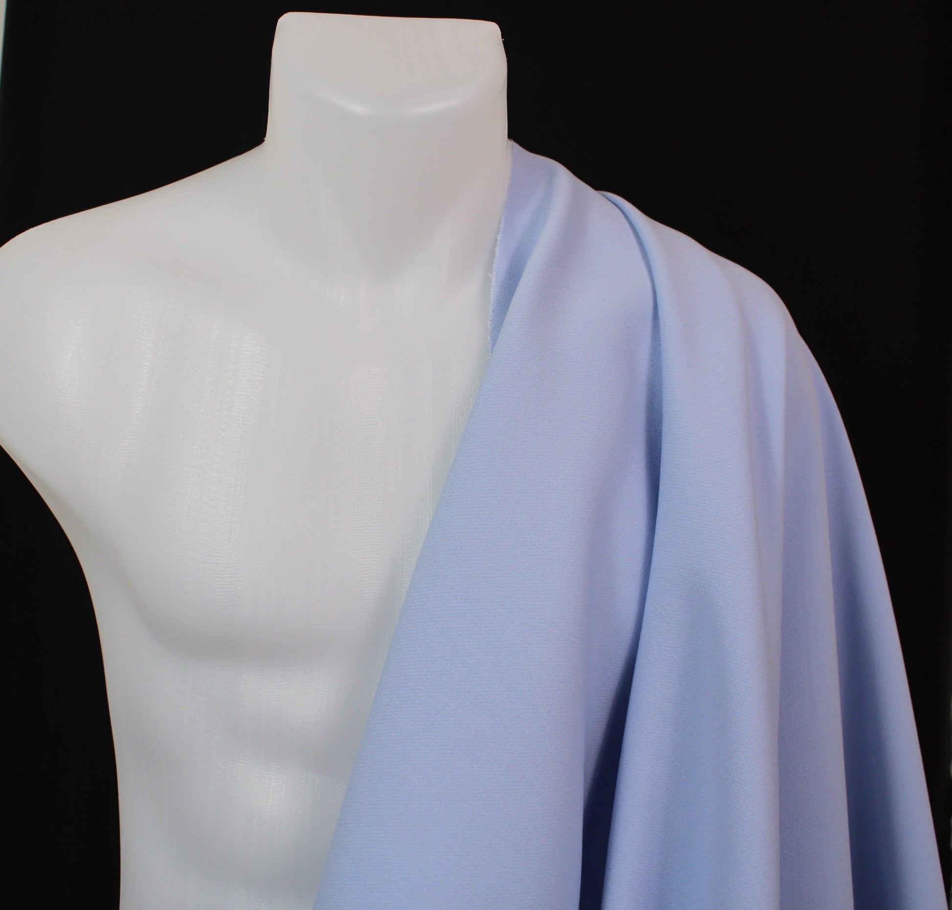 Tissu crêpe lourd - bleu ciel - photo 3/4 | So Tissus
