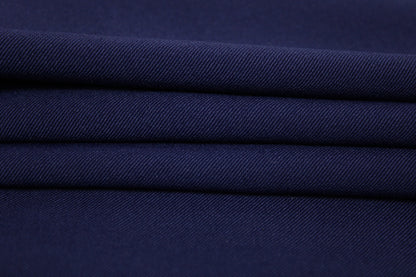 Tissu crêpe de laine stretch - bleu marine - photo 2/4 | So Tissus