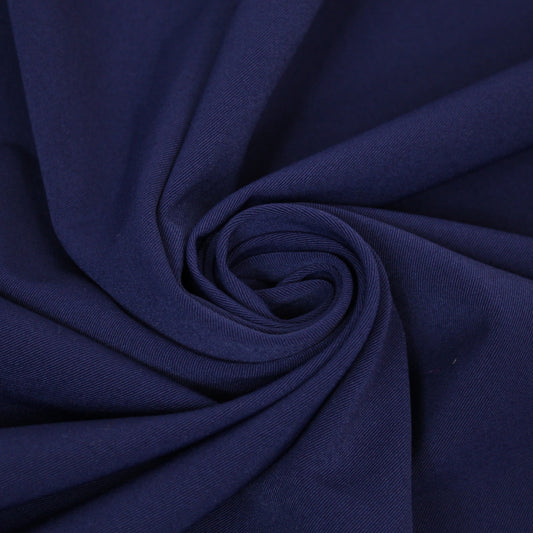 Tissu crêpe de laine stretch - bleu marine - photo 1/4 | So Tissus