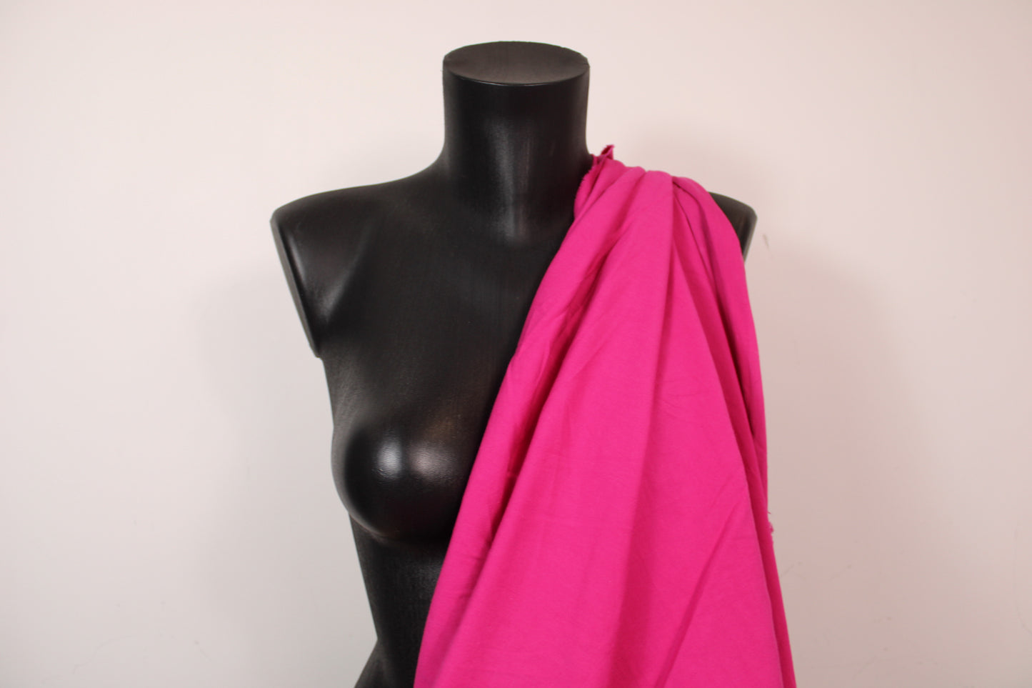 Tissu popeline coton stretch - rose - photo 3/4 | So Tissus