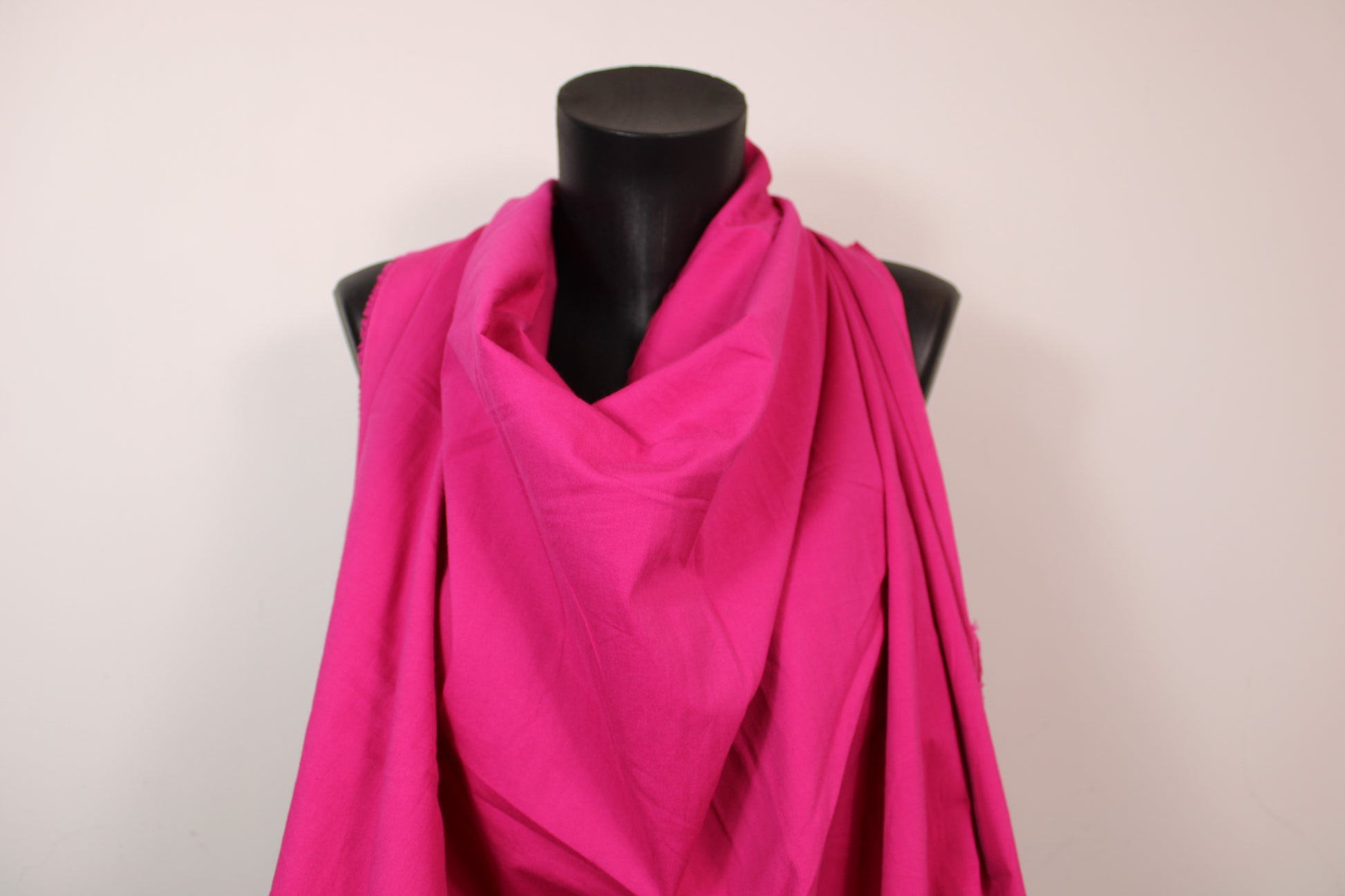 Tissu popeline coton stretch - rose - photo 4/4 | So Tissus