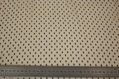 Tissu crêpon georgette  - à pois - écru et noir - photo 5/6 | So Tissus
