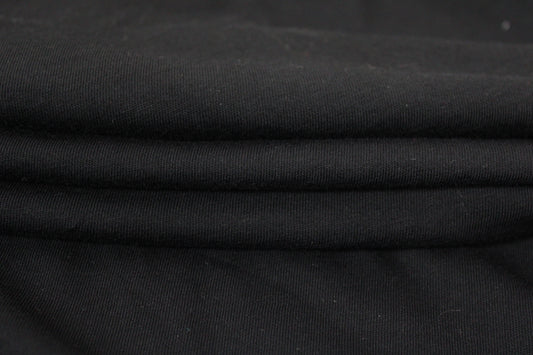 Tissu maille jersey coton  viscose - noir - photo 2/4 | So Tissus