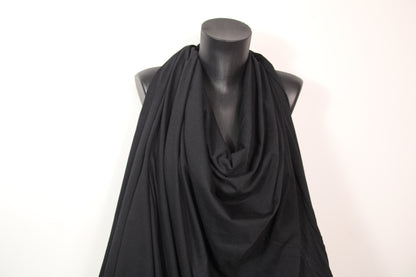 Tissu maille jersey coton  viscose - noir - photo 4/4 | So Tissus