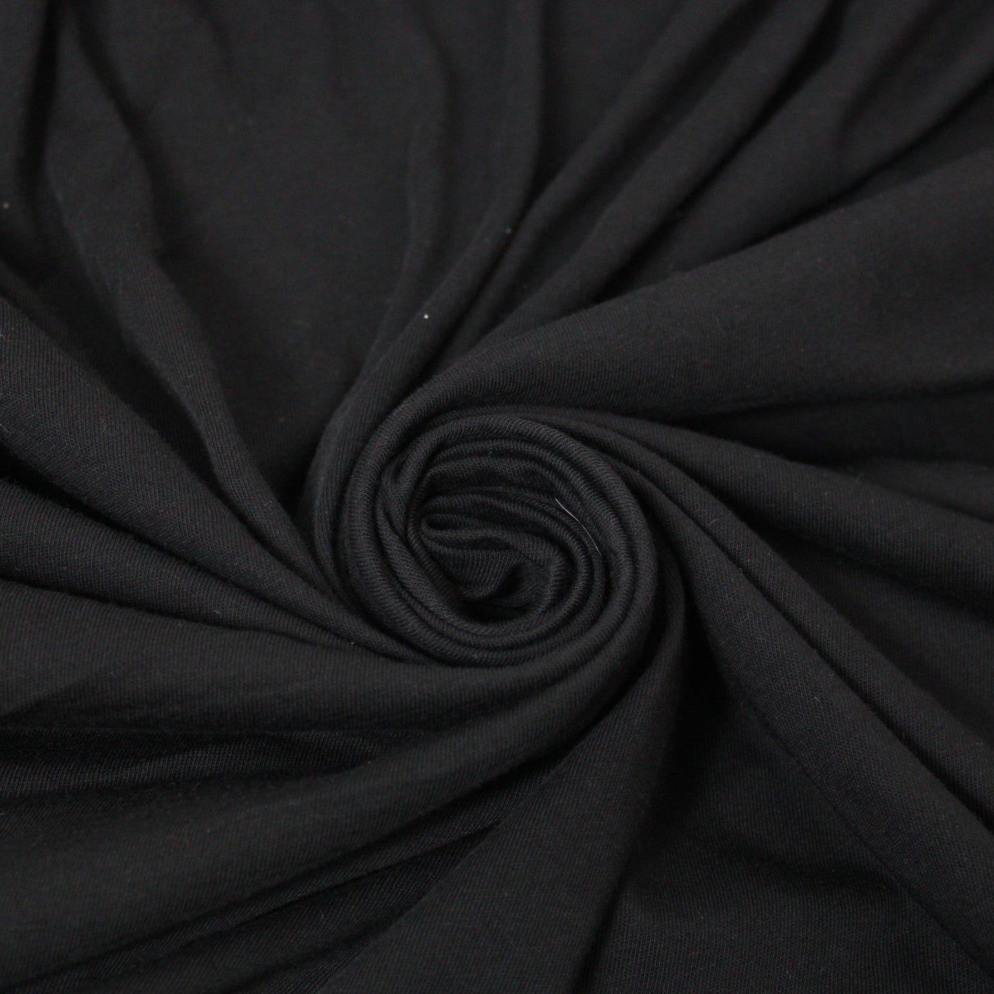 Tissu maille jersey coton  viscose - noir - photo 1/4 | So Tissus
