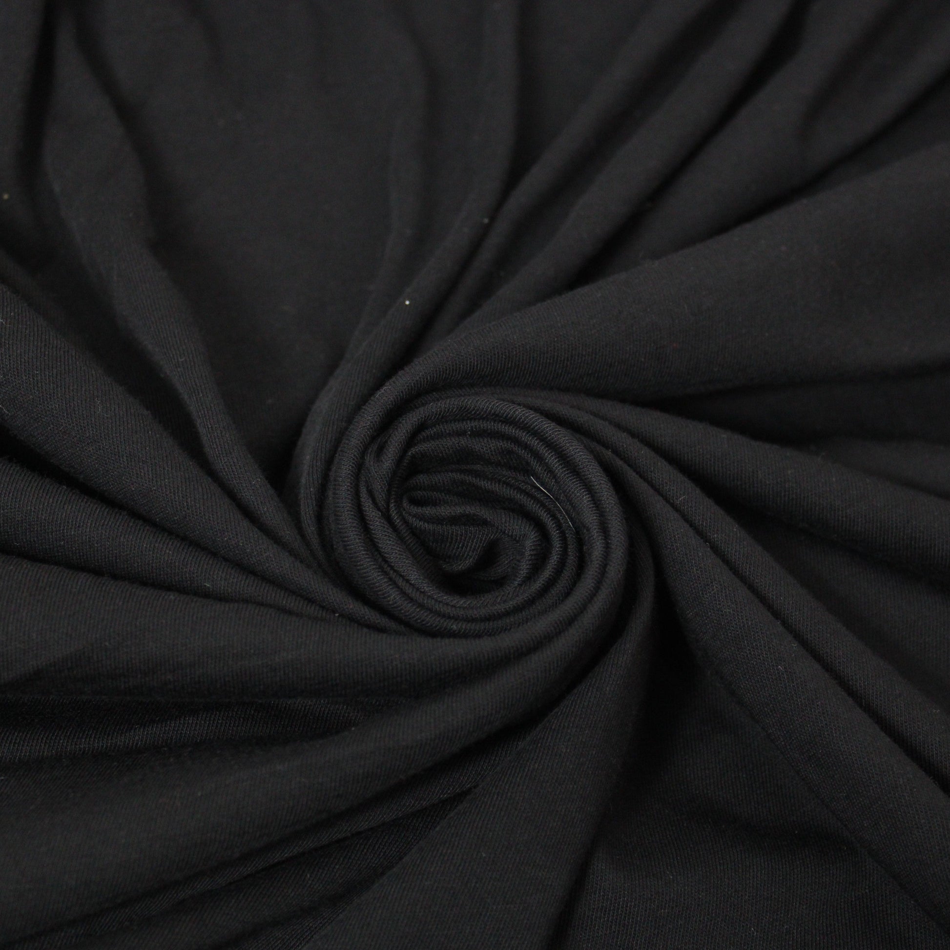 Tissu maille jersey coton  viscose - noir - photo 1/4 | So Tissus