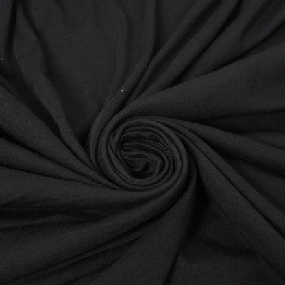 Tissu maille jersey coton  viscose - noir - photo 1/4 | So Tissus