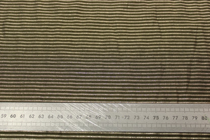 Tissu viscose - à rayures - kaki et doré - photo 5/5 | So Tissus