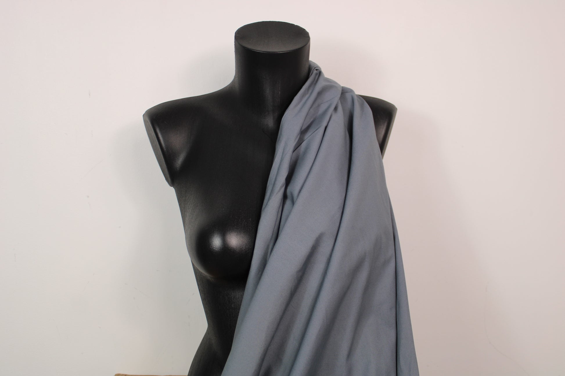 Tissu popeline de coton prestige - gris souris - photo 3/4 | So Tissus