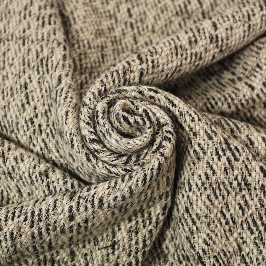 Tissu tweed coton et laine - double face