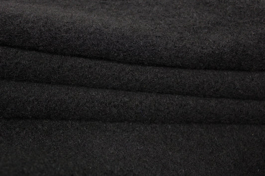Tissu lainage alpaga duveteux - noir - photo 2/4 | So Tissus