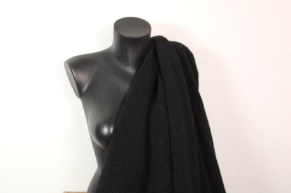 Tissu lainage alpaga duveteux - noir - photo 3/4 | So Tissus