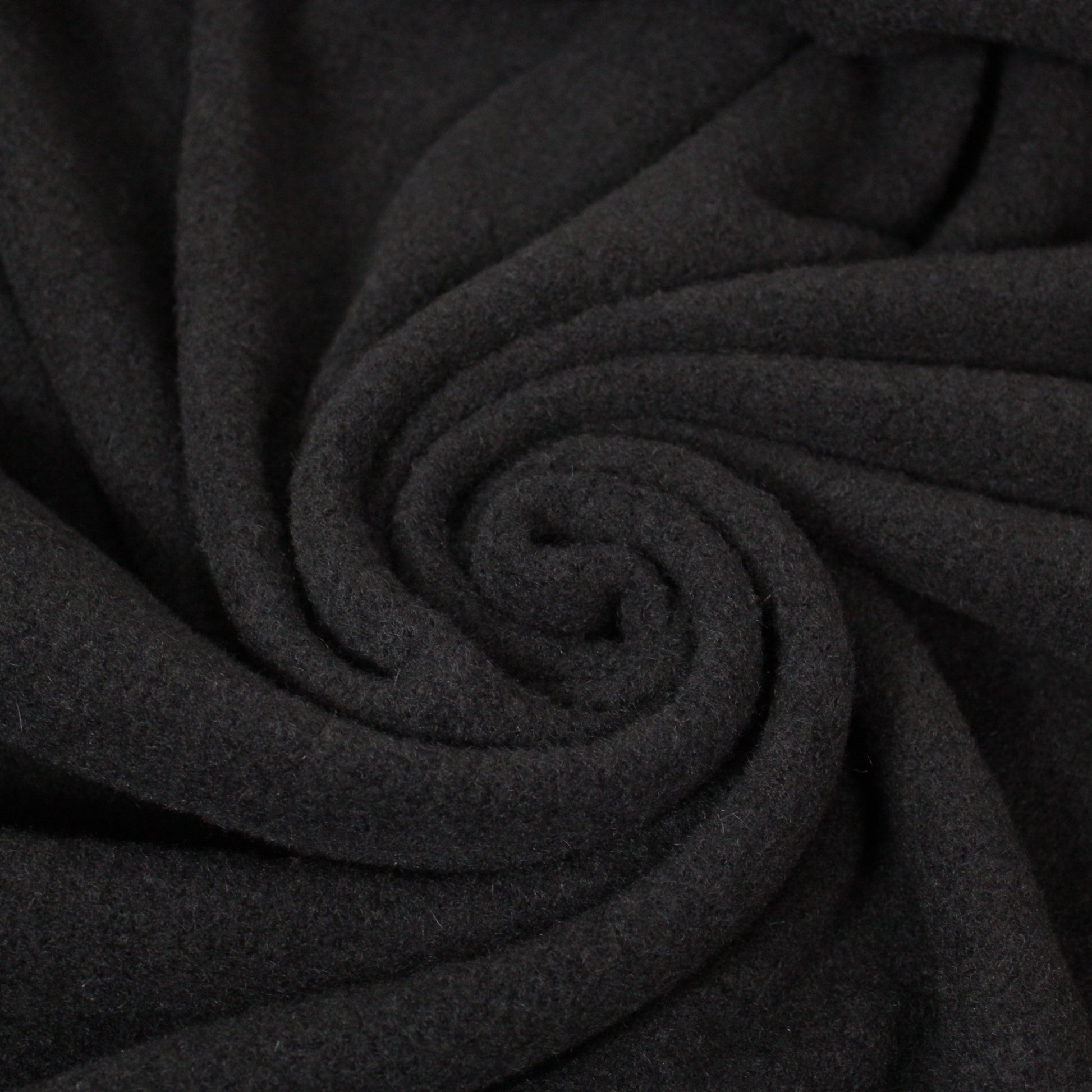 Tissu lainage alpaga duveteux - noir - photo 1/4 | So Tissus