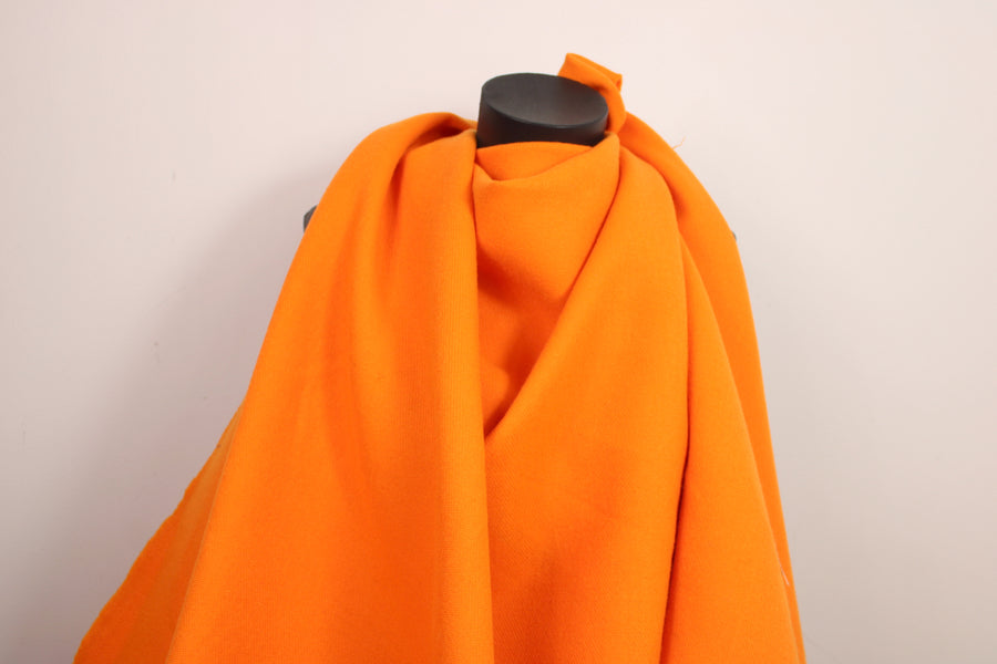 Tissu twill de laine épais- orange