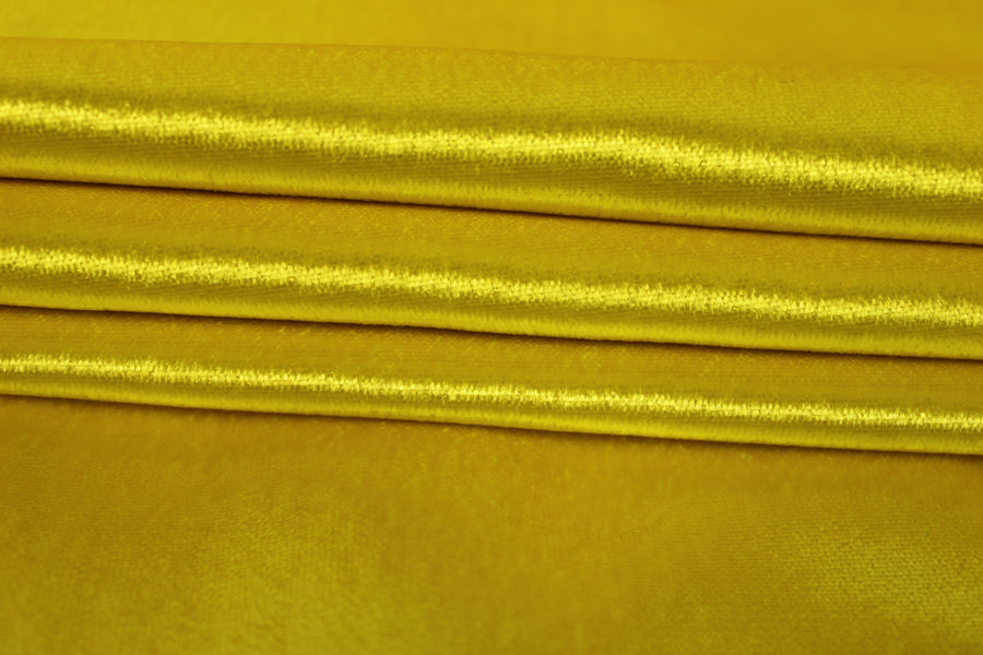 Tissu neoprène velours ras - jaune