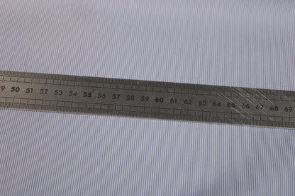 Tissu popeline de coton stretch - à rayures - blanc et bleu - photo 5/5 | So Tissus