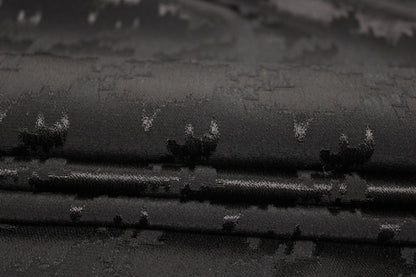Tissu jacquard - imprimé pied de poule ton sur ton - noir - photo 2/5 | So Tissus